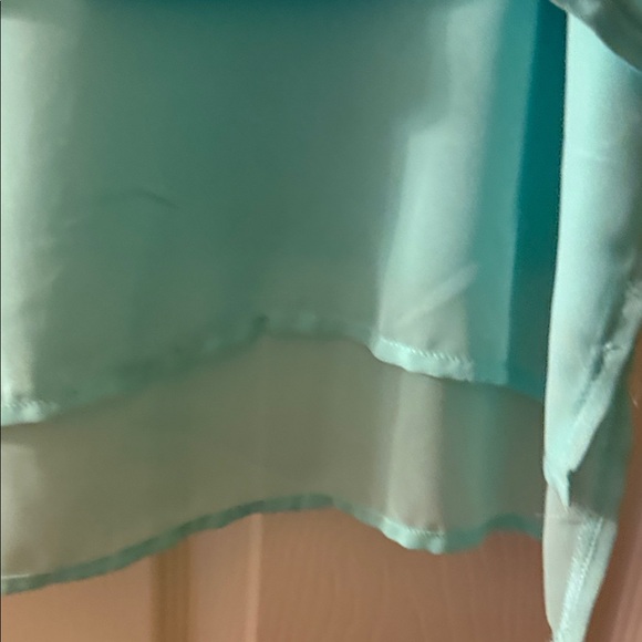 Jennifer Lopez Aqua Sheer Blouse - Picture 6 of 8